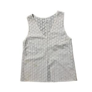 rag & bone/JEAN Sleeveless Lace Eyelet Top – White – Size S/P